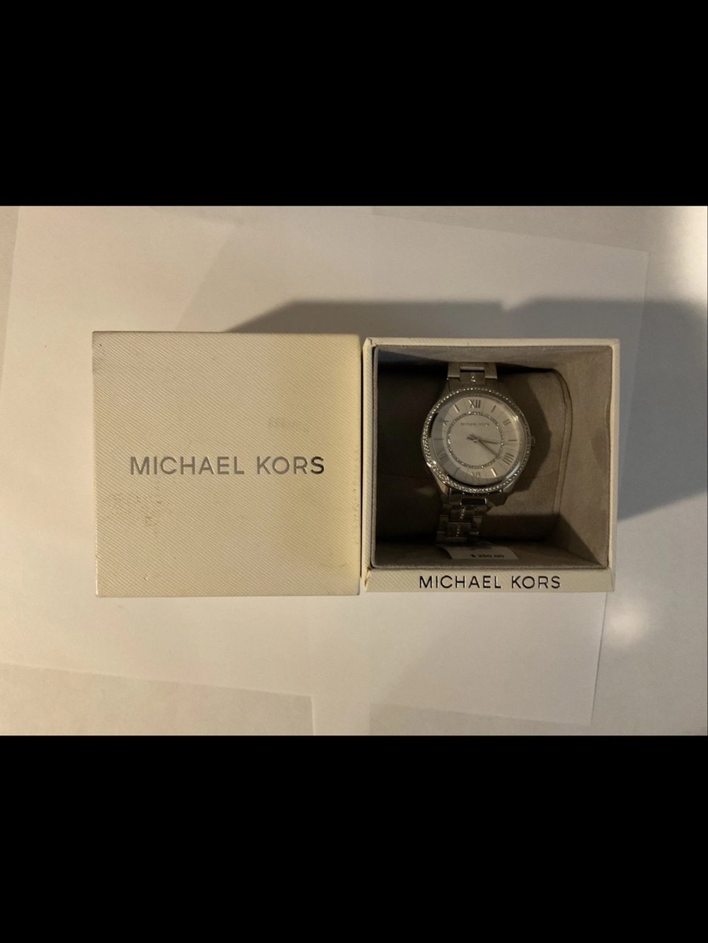 Michael Kors MK3900 Silver Tone Crystal-Accented Ladies Watch
